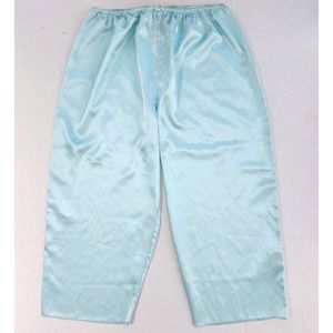 2 For $20 ⭐️ Enchanted Baby Blue Satin Wide Leg Elastic Lounge Pants Size XL